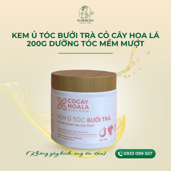 Kem ủ tóc Bưởi Trà Cỏ Cây Hoa Lá 200g chứa chiết xuất thiên nhiên giúp nuôi dưỡng tóc từ sâu bên trong