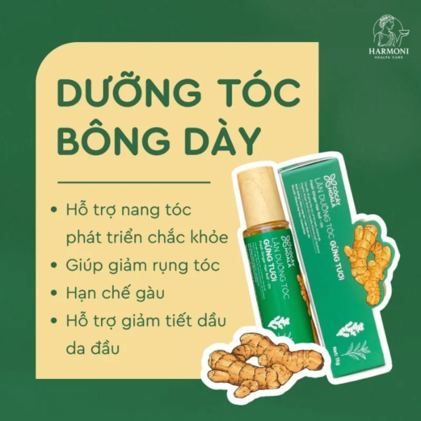 Công dụng nước dưỡng tóc Gừng tươi