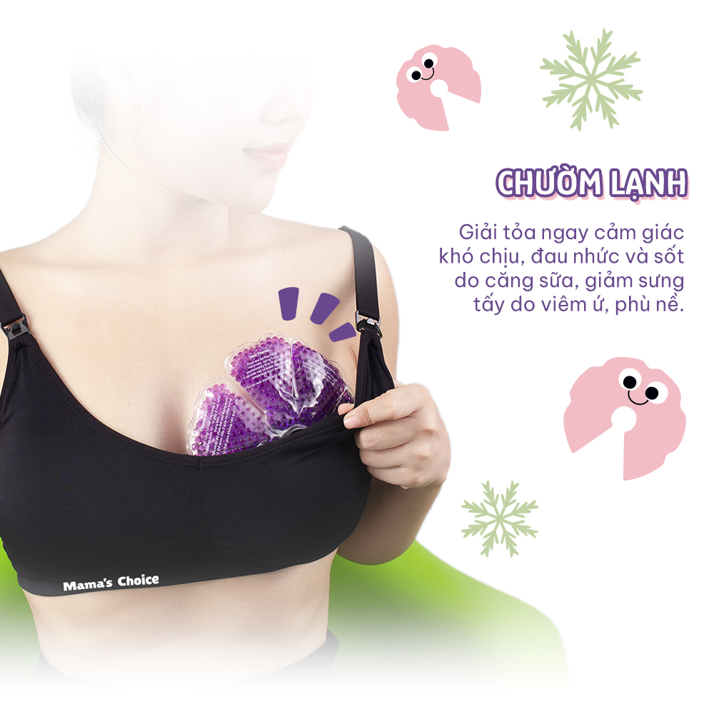 Túi chườm lạnh ngực giúp mẹ giải tỏa căng thẳng