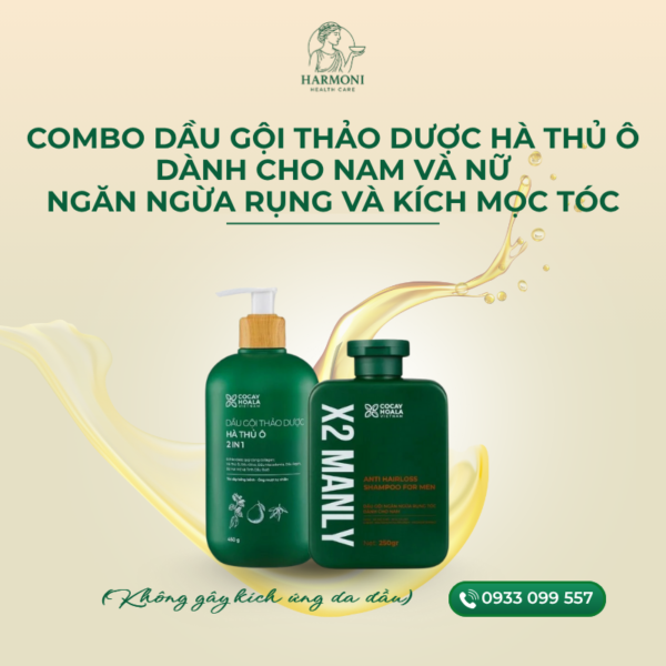 Combo Dầu gội thảo dược Hà thủ ô – Phù hợp cho cả nam và nữ