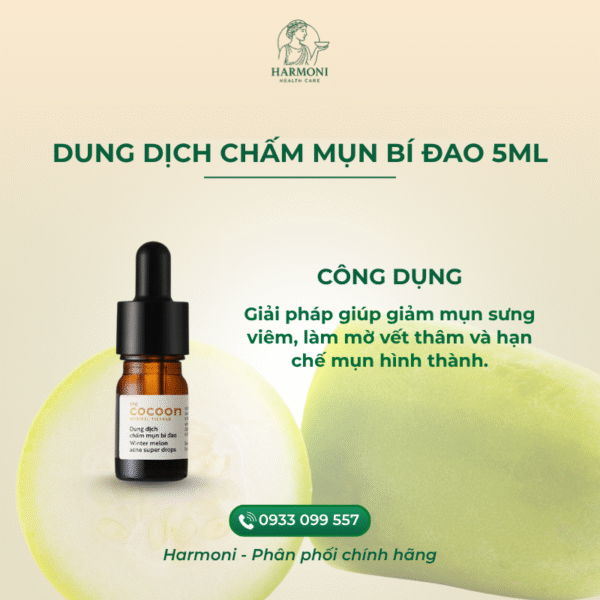 Dung dịch chấm mụn bí đao giảm sưng viêm, làm khô cồi mụn nhanh chóng và hiệu quả