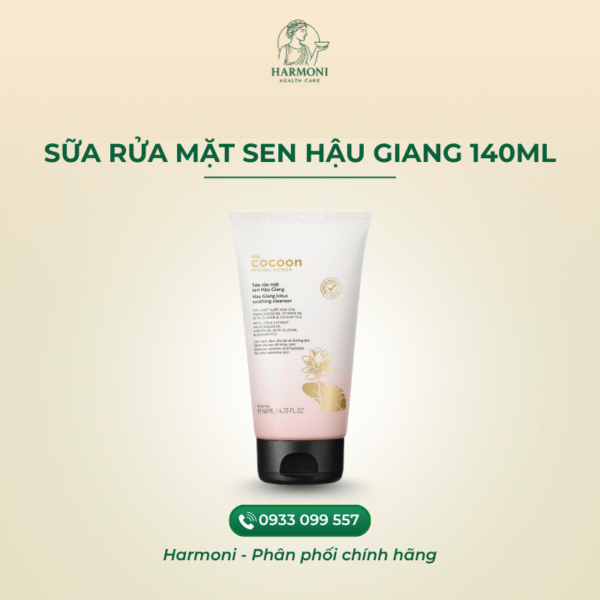 Sản phẩm sữa rửa mặt sen hậu giang dịu nhẹ, làm sạch da mỗi ngày