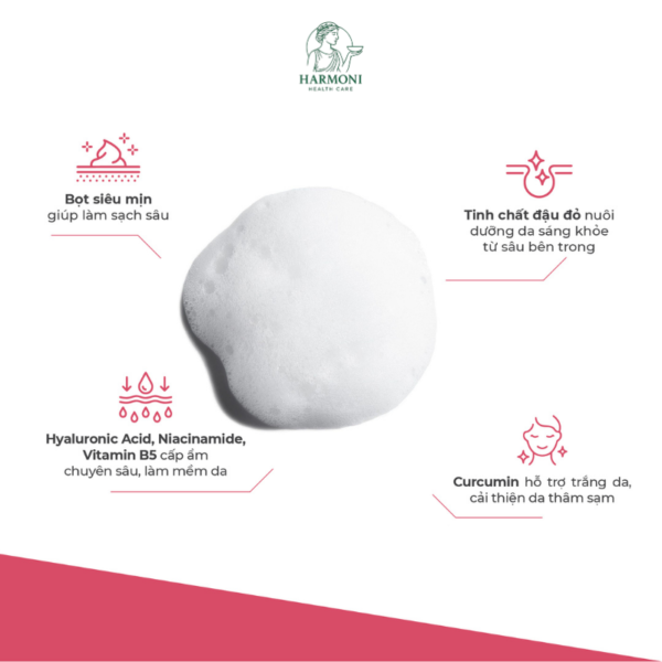 Sữa Rửa Mặt Tạo Bọt Đậu Đỏ giúp ngừa mụn, làm mềm da và giảm nhờn hiệu quả