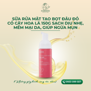 Sữa rửa mặt tạo bọt Đậu đỏ làm sạch dịu nhẹ mỗi ngày