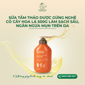 Sữa tắm thảo dược Gừng Nghệ – Làm sạch nhẹ dịu, thư giãn mỗi ngày