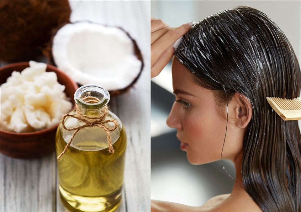 ủ tóc bằng dầu dừa